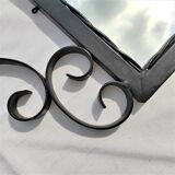 old mirror with scroll decoration around the 1950s/1960s 78x70cm