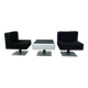 Chaises longues System 350 et table d'appoint par Herbert Hirche pour Mauser, 1974, ensemble de 3
