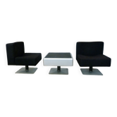 Chaises longues System 350 et table d'appoint par Herbert Hirche pour Mauser, 1974, ensemble de 3