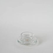 Silver-plated metal and glass butter dish, St Hilaire, 1950