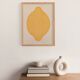 Contemporary painting on paper 30x40cm lemon signed eawy
