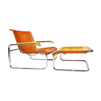 Fauteuil et ottoman B35 par Marcel Breuer