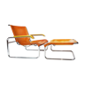 Marcel Breuer B35 armchair and footstool