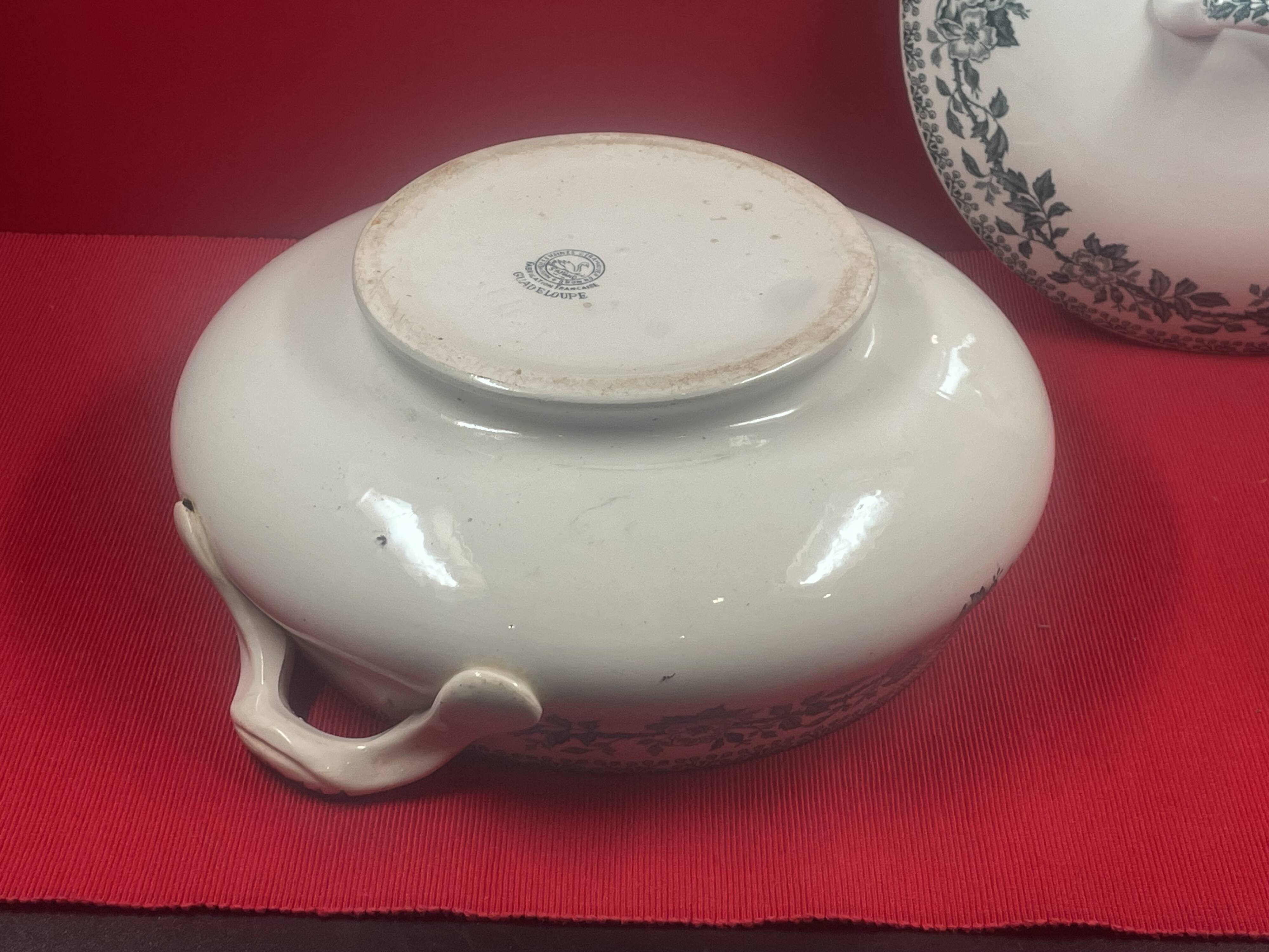 Old vegetable dish, soup tureen guadeloupe, saint amand