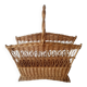 Old woven rattan magazine rack from the 1950s-60s