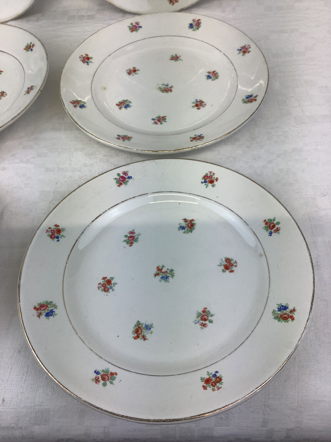 6 dessert plates made in france digoin