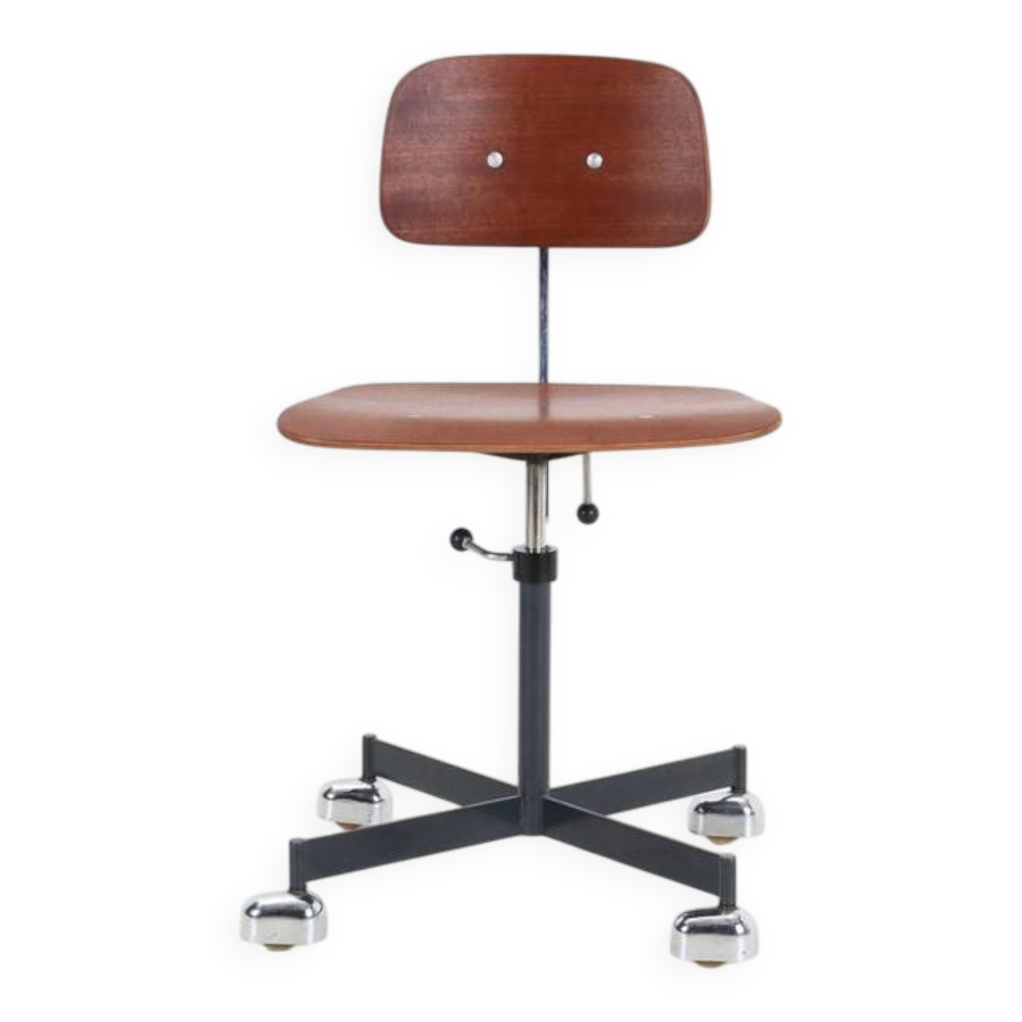 Kevi office chair by Jørgen Rasmussen / Teak / 1960s / Mid-century Danish modern design