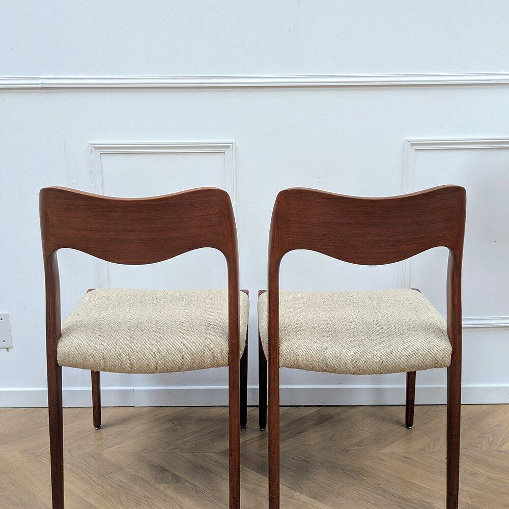 2 vintage chairs by Niels Otto Moller