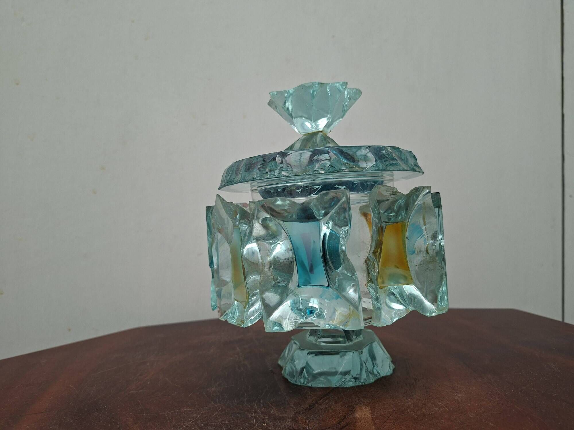 Bonbonnière en verre de sable
