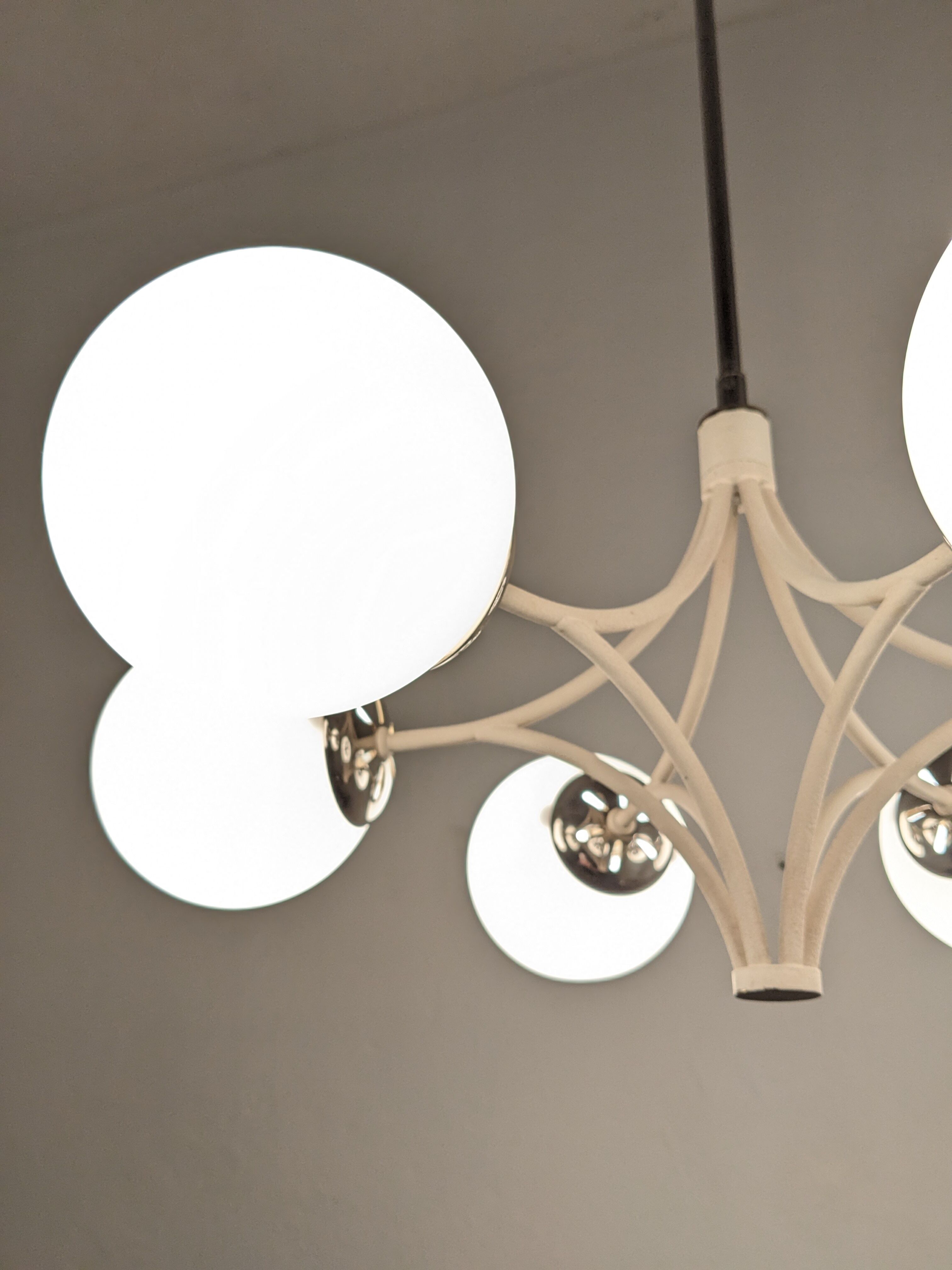 Space age chandelier with 6 lights of the 50s/60s