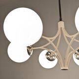 Space age chandelier with 6 lights of the 50s/60s