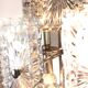 Vintage metal chandelier and carved glass