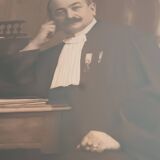 Large old photo portrait of a magistrate 1931