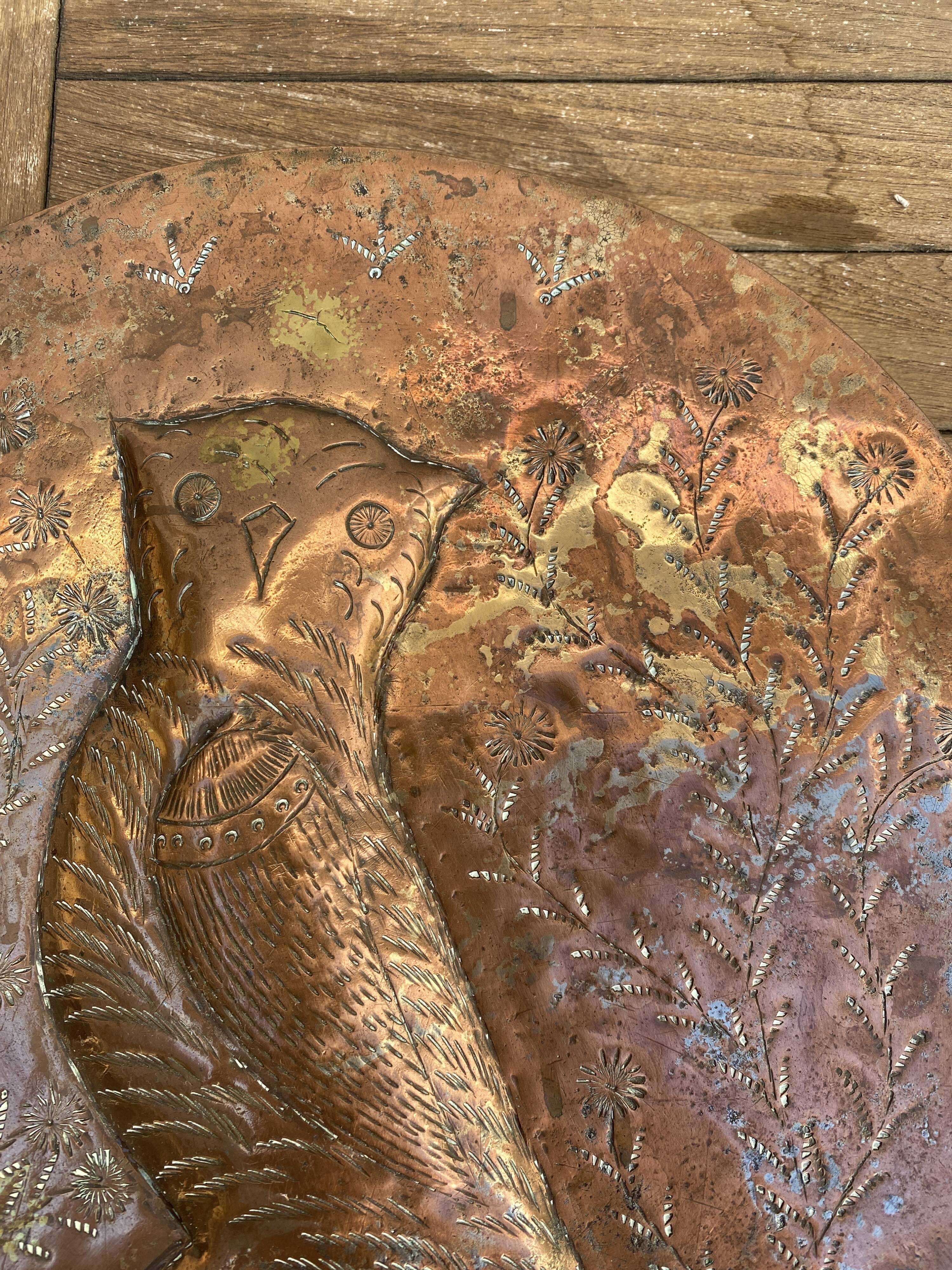 Copper mold used as decoration