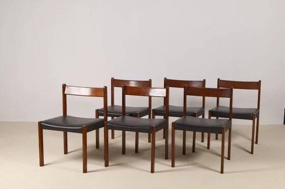 6x Alfred Hendrickx dining chairs for Belform, 1960s, Belgium