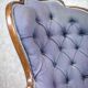 Neo-Rococo Walnut Chair with Violet Fabric, 1860
