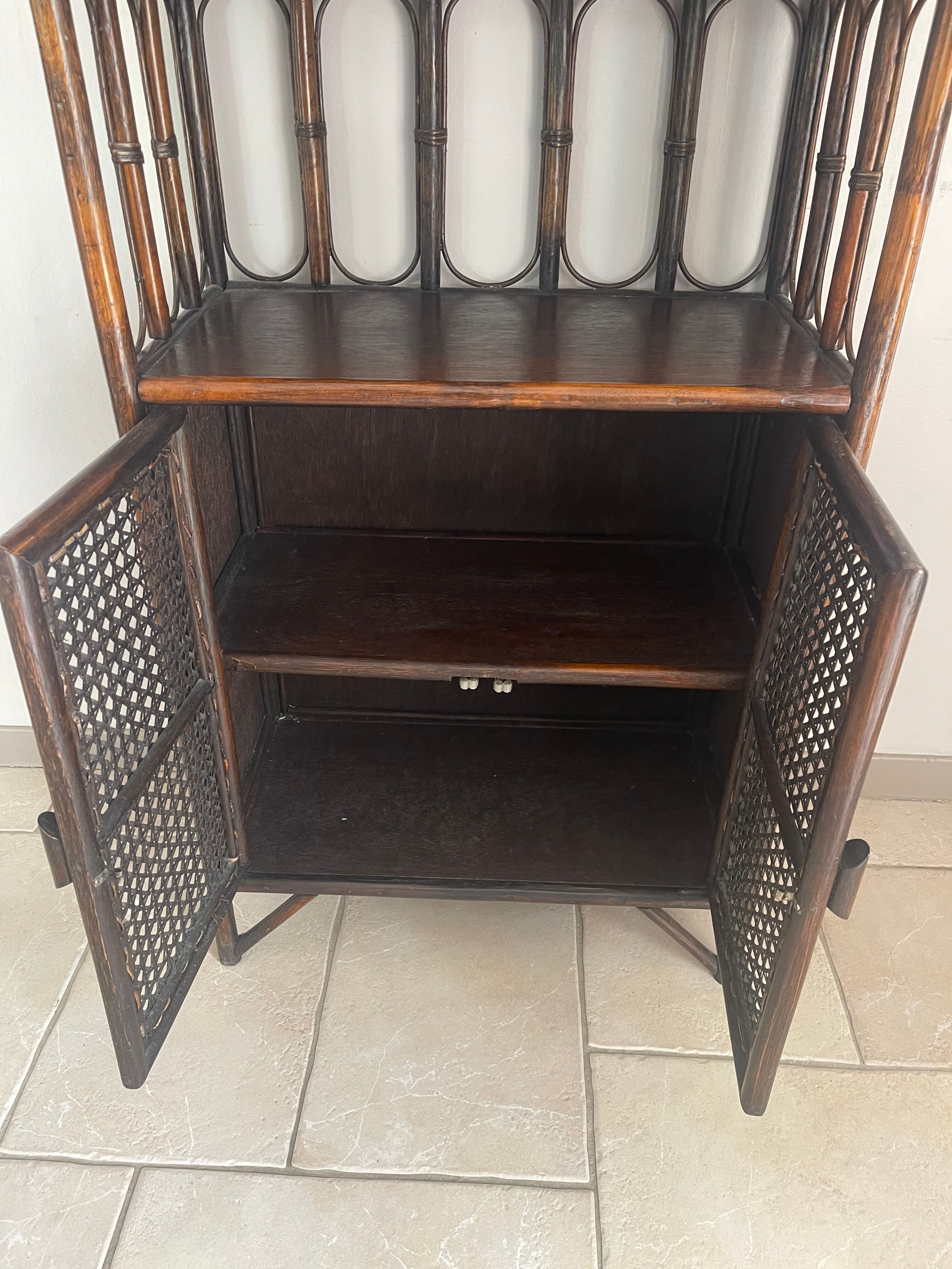 Rattan buffet/library