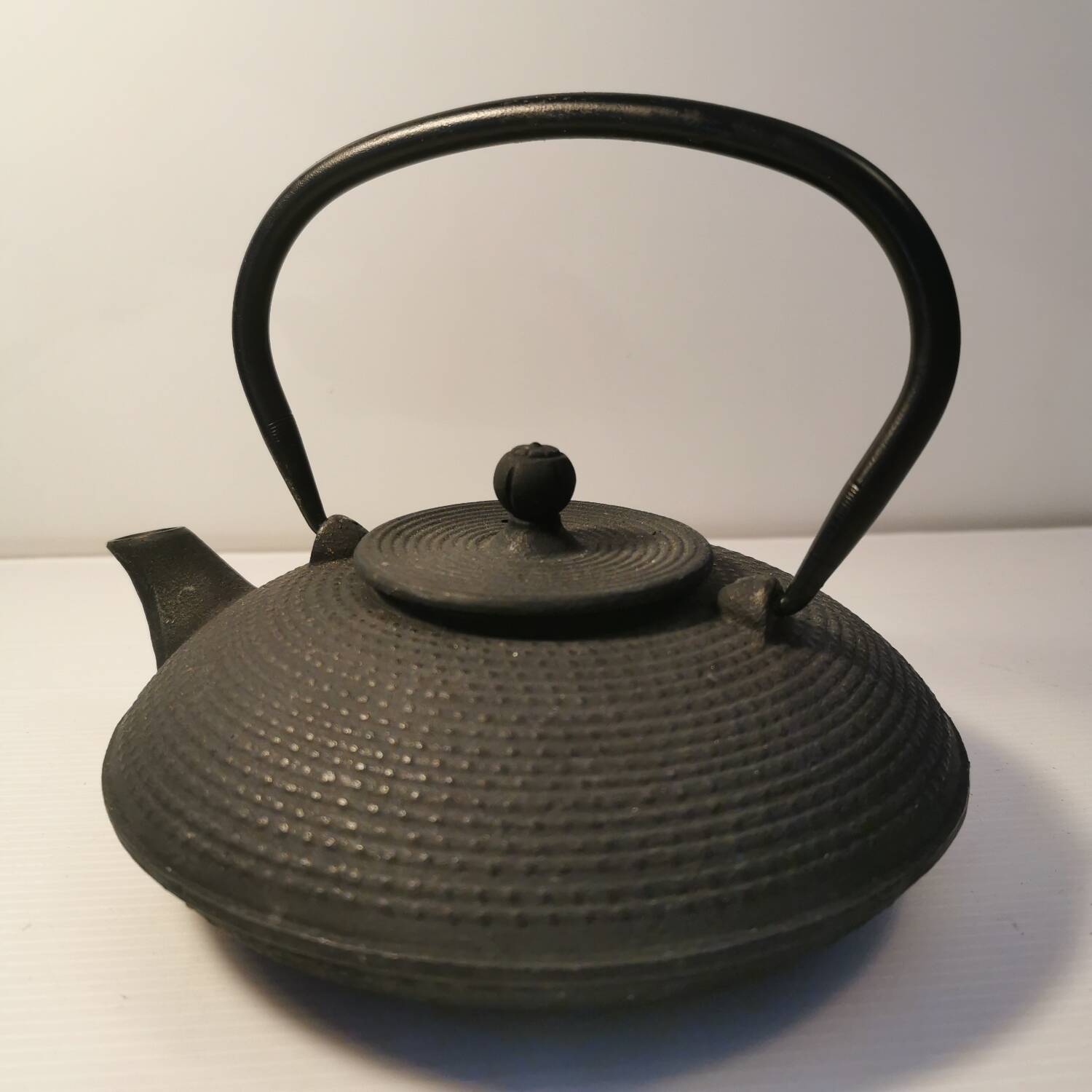 Japanese black cast iron teapot