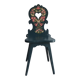 Set of 3 vintage wooden accent chairs, painted in multicolour with floral decoration (1920s)