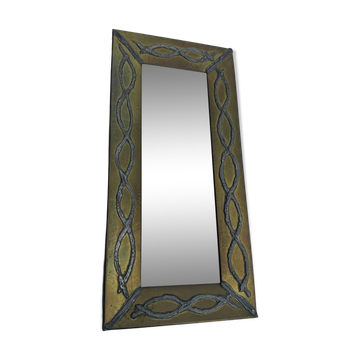 Brutalist mirror by Jean Goardere