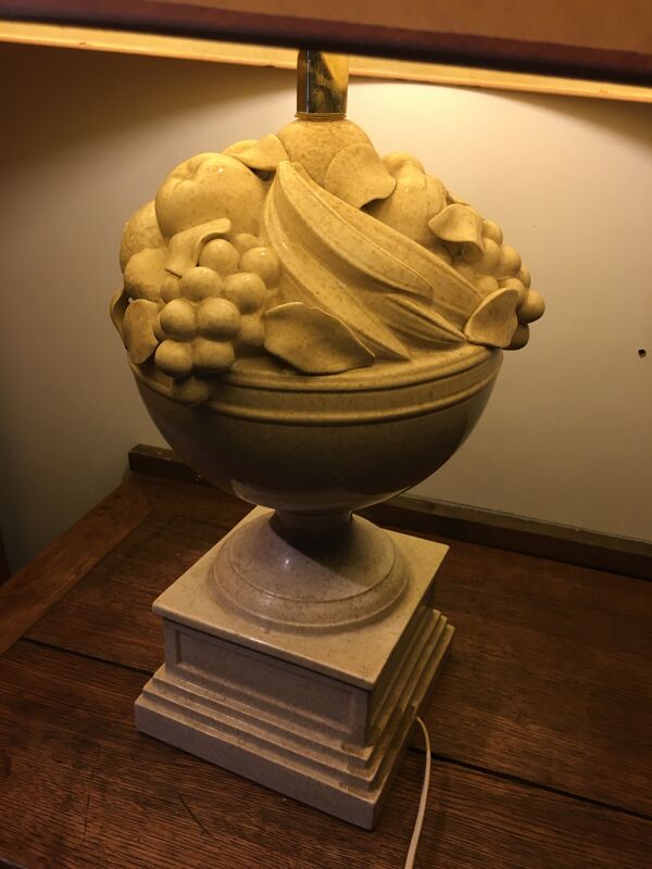 Lampe coupe de fruits en céramique