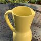 Pichet, carafe en céramique jaune saint clément made in france, estampille et numerote vintage