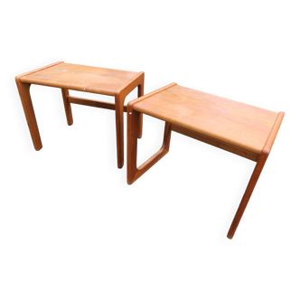 Two small danish sidetable in teak by Salin Nyborg