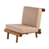 Pair of low chairs called La cachette selected by Charlotte Perriand