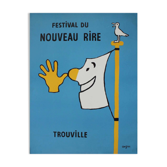 Affiche Original de Raymond Savignac - Festival du nouveau rire Trouville