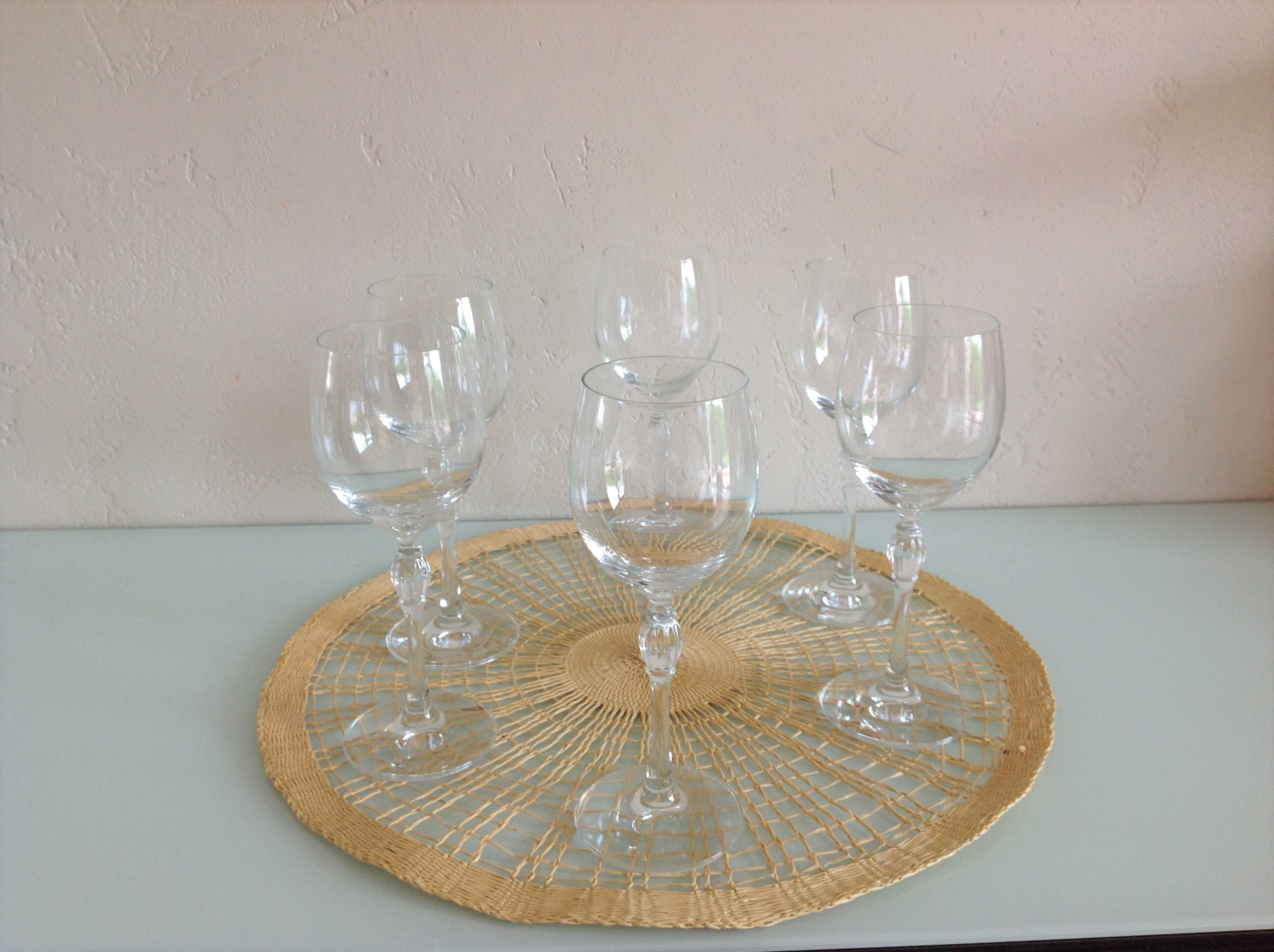 Set of six vintage stemmed glasses from the 60s-70s
