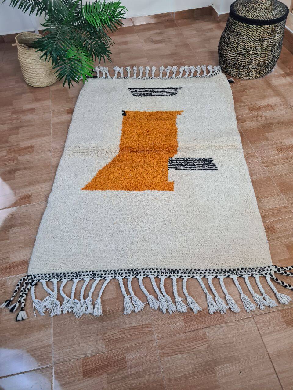 Handmade wool Berber rug 150 X 100 CM