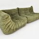 Michel Ducaroy for Ligne Roset Olive Togo 2-seat Sofa and corner seat, Set of 2