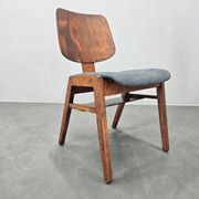 Rare mid-century dining chair in the style of Eames, up to 8 available, 1960s