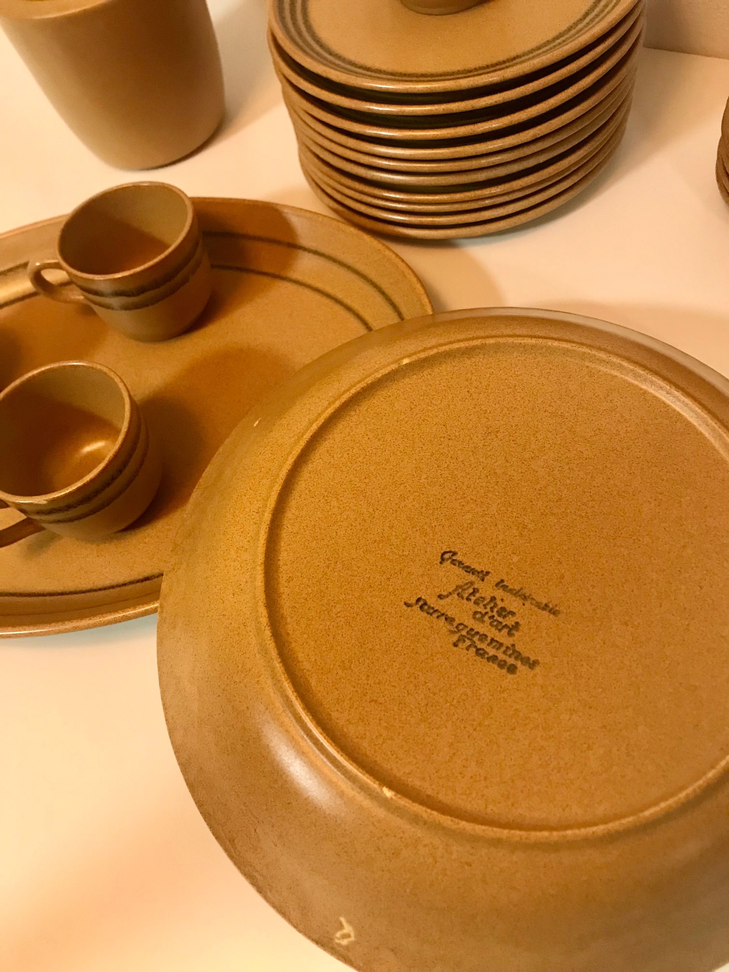 Stoneware service "Atelier d'Art" Sarreguemines France