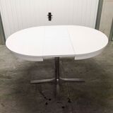 Round table convertible formica 70's central feet