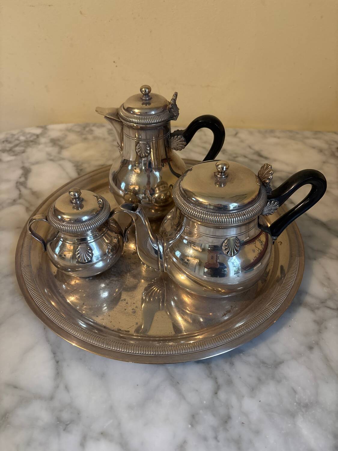Silver-plated tea and coffee service
