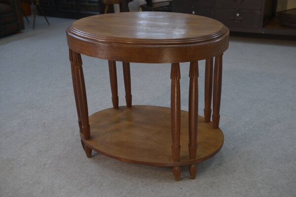 Table ovale en chêne massif art déco 1930