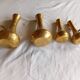 Mid-Century Italian Brutalist Cast Brass Solifleur Vases – Set of 4