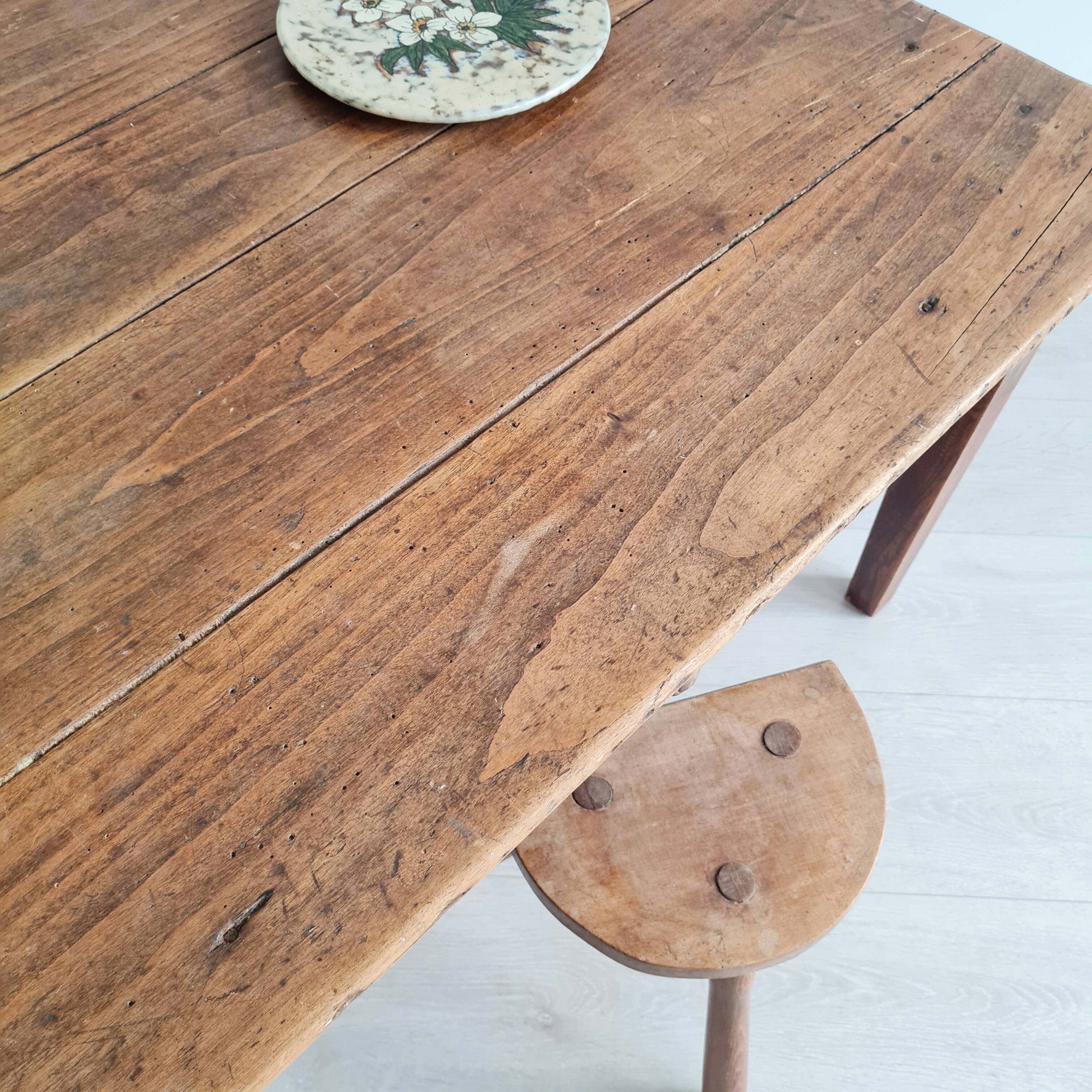Antique low farmhouse table