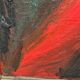 Original Swedish Oil on Canvas – Abstract Expressionist Composition – Vintage & Framed