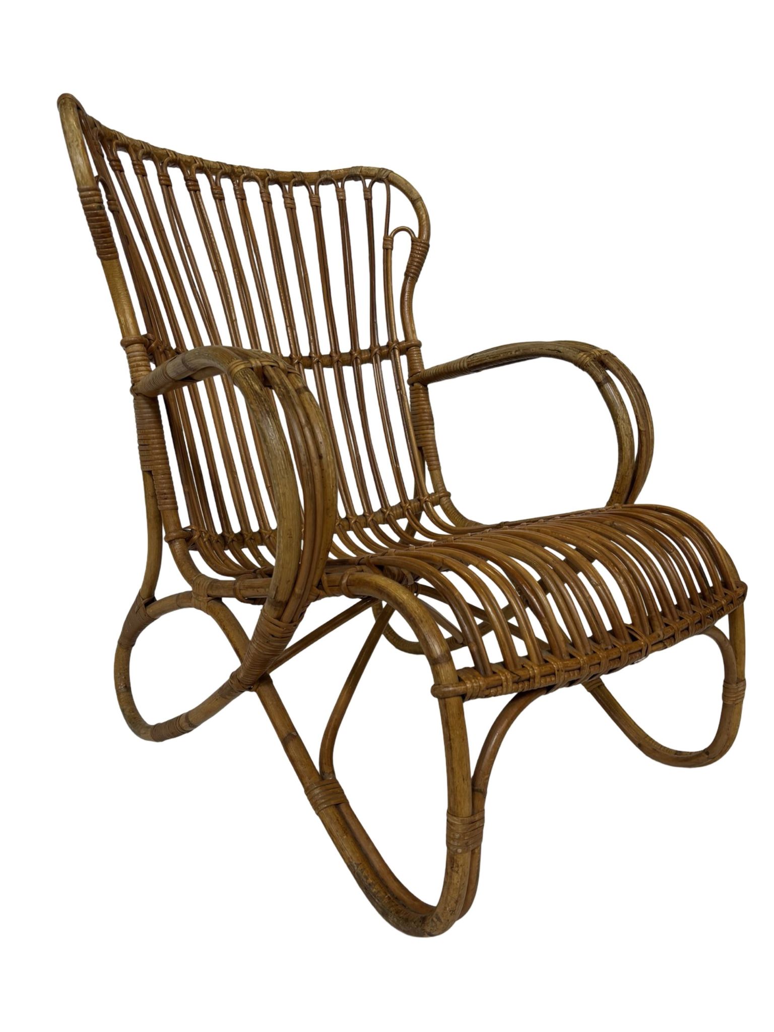 Set of two Belse 8 model Rattan chairs by Dirk van Sliedregt Rohe Noordwolde 1960