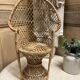 Fauteuil Emmanuelle en rotin vintage
