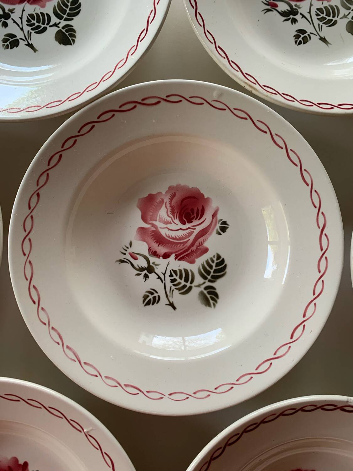 Badonviller vintage soup plates