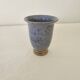 Blue ceramic vase signed (Signature to be identified) Height 12cm
