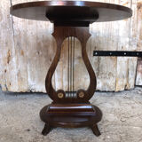 Fifth wheel side table violin wood vintage waffle tray