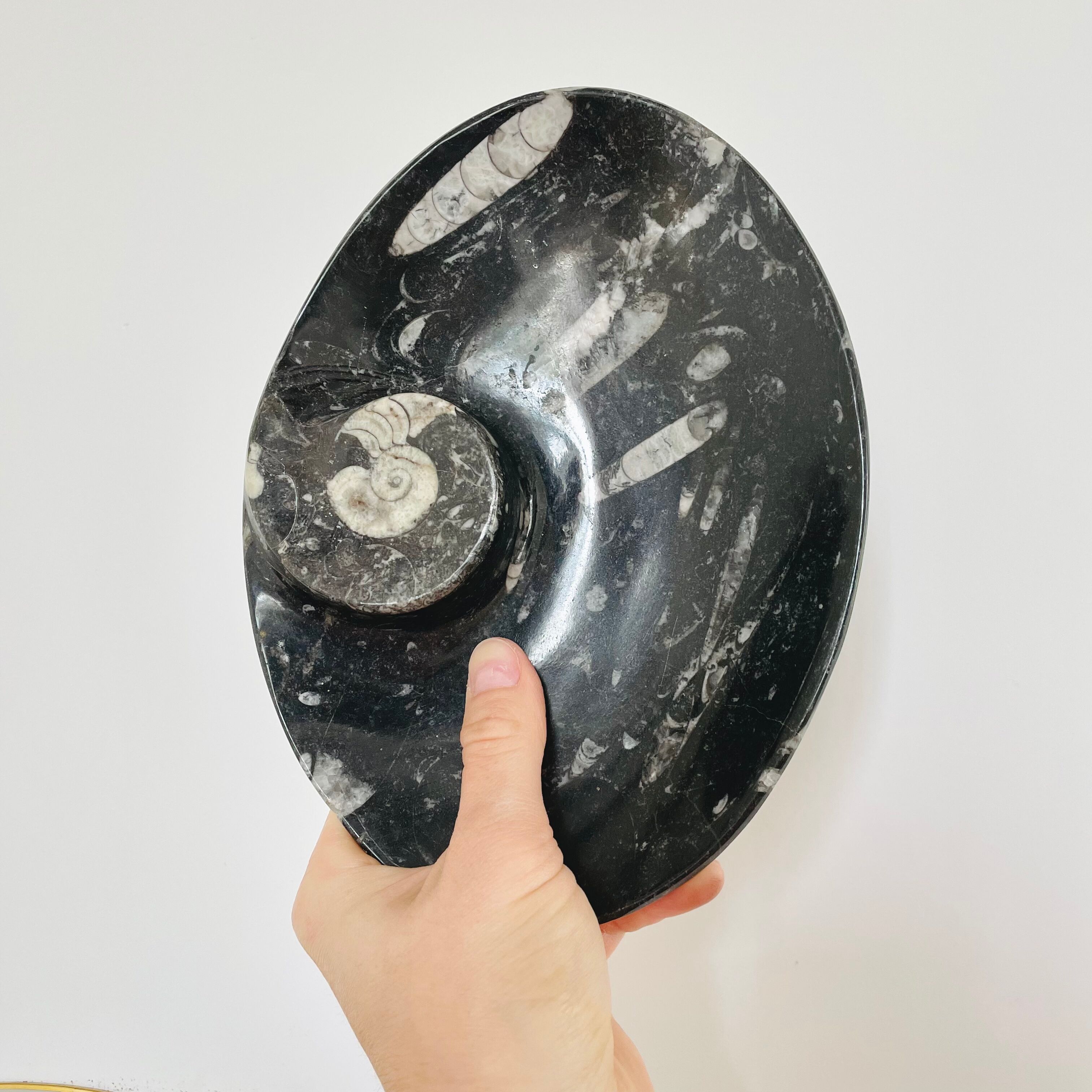 Empty carved stone pocket