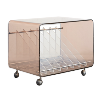 Lucite record player stand by Michel Dumas for Roche Bobois 1970s