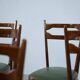 Set of six elegant Italian dining chairs