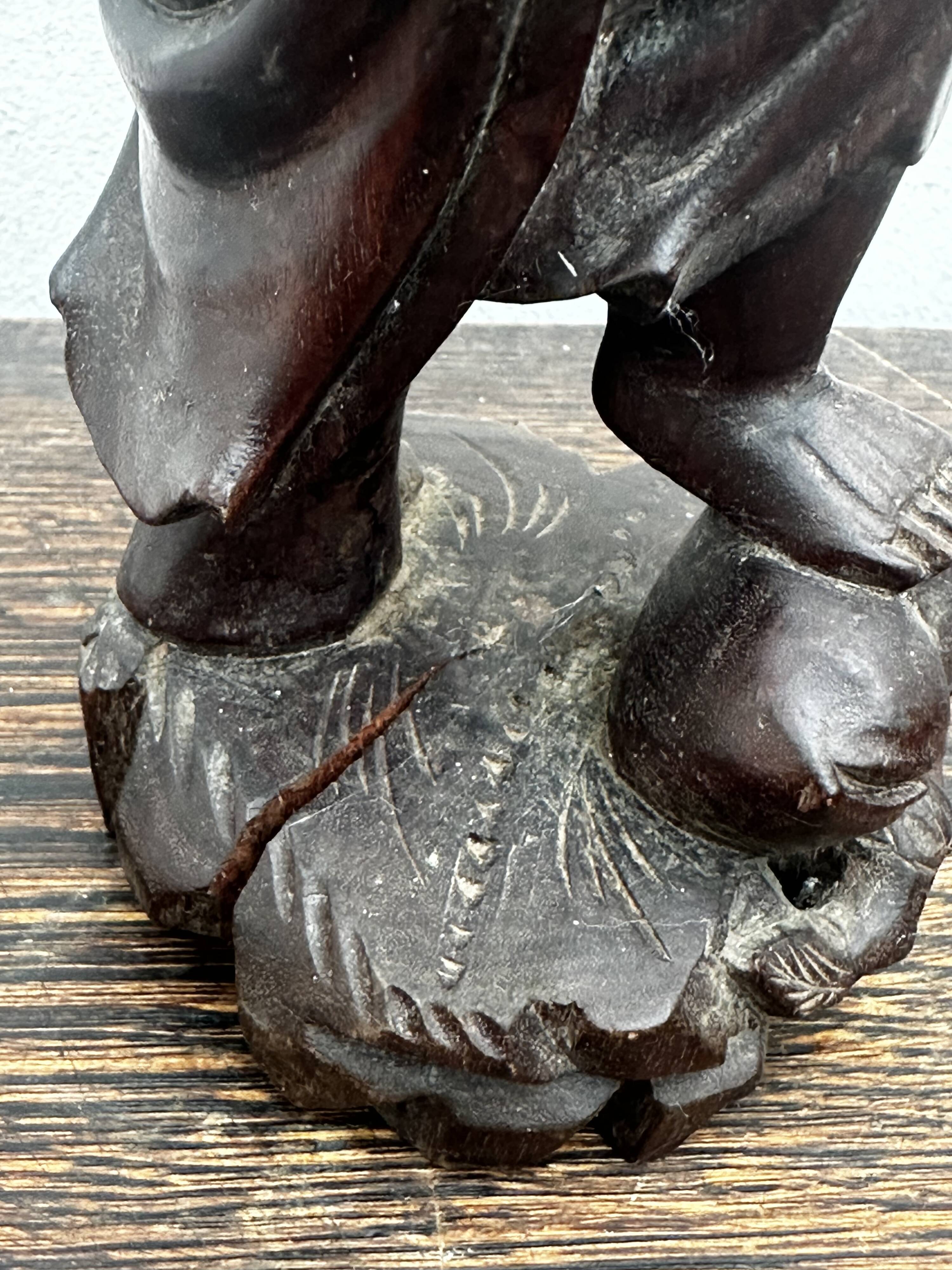 Carved wooden sculpture "Chinese peasant", early 20th century.