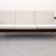 Scandinavian living room (3-seater sofa and 2 armchairs) in teak circa 1950